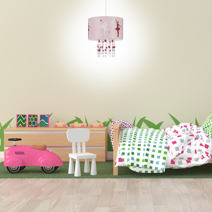 Relaxdays Hängelampe für Mädchen in Rosa