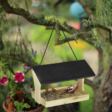 Relaxdays Vogelfutterhaus zum Aufhängen