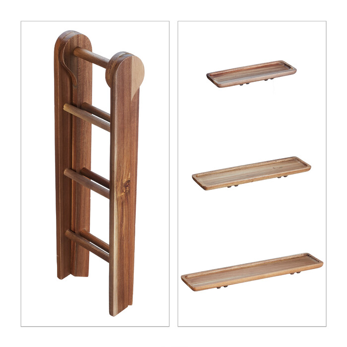 Relaxdays 3-stöckige Etagere Holz
