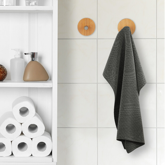 Relaxdays Handtuchhaken selbstklebend 4er Set