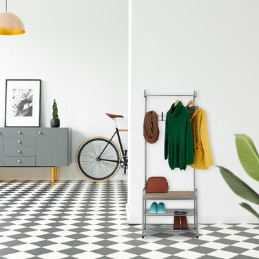 Relaxdays Garderobe mit Schuhablage & Sitzbank