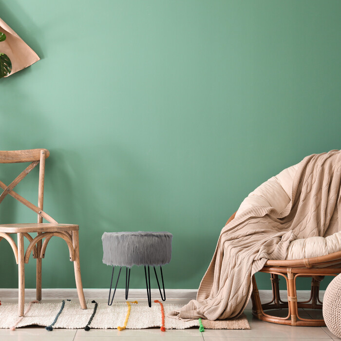 Relaxdays Fellhocker grau