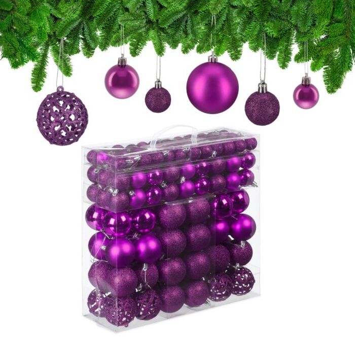 Relaxdays Weihnachtskugeln im 150er Set