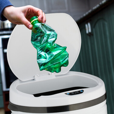 Relaxdays Sensor Mülleimer 50l weiß