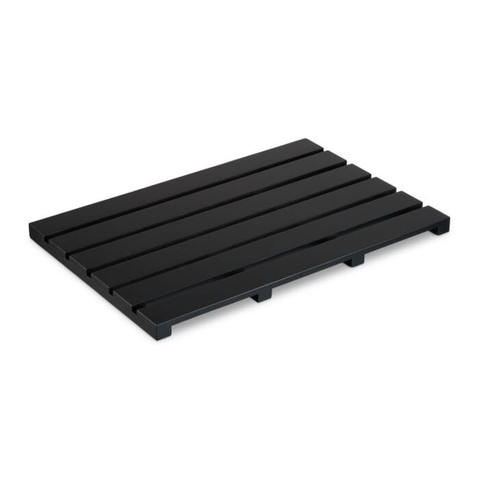 Relaxdays Bambus Badematte schwarz
