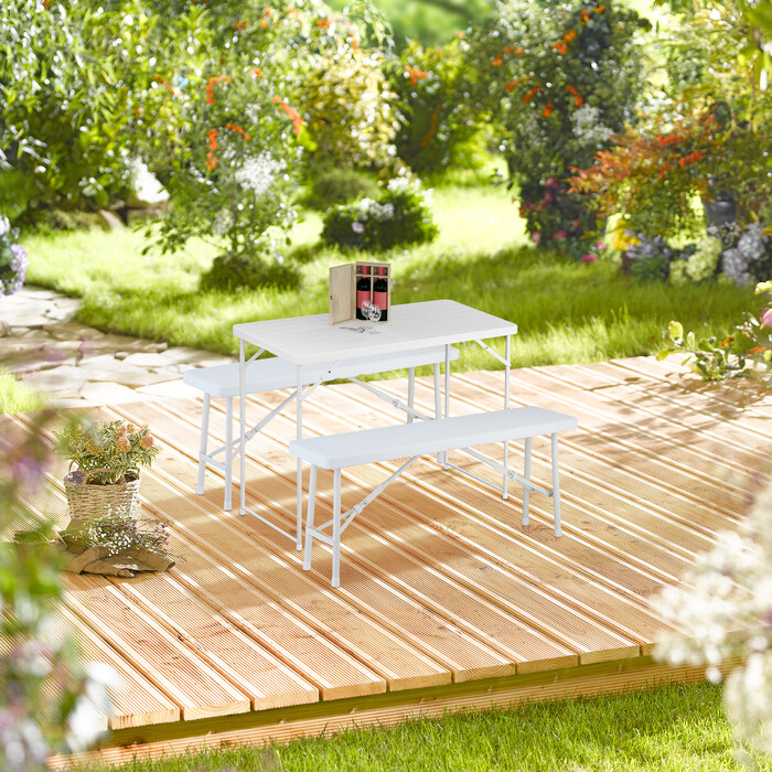 Relaxdays Gartentisch klappbar höhenverstellbar