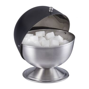 Relaxdays Zuckerdose aus Edelstahl