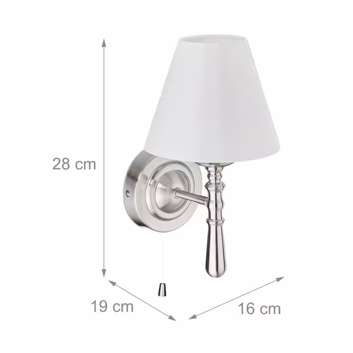 Relaxdays Wandlampe mit Schirm
