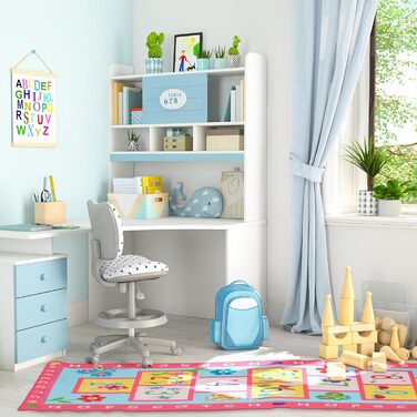 Relaxdays Kinderteppich, Spielteppich mit Hüpfspiel, 179 x 67 cm, Hüpfteppich fürs Kinderzimmer, Himmel und Hölle, bunt, Polyester, Kunststoff