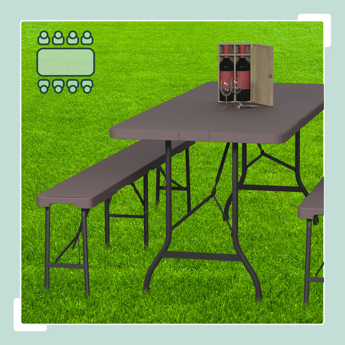 Relaxdays 3-tlg. Bierzeltgarnitur klappbar