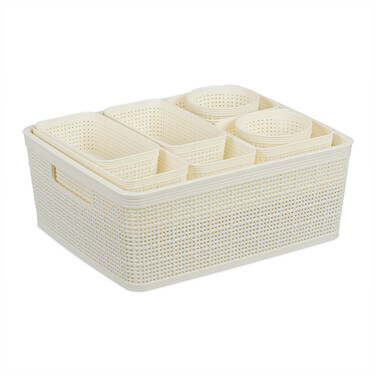 Relaxdays Schubladen Organizer im 10-tlg. Set