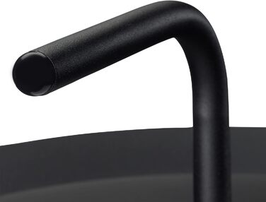 Relaxdays, schwarz Beistelltisch aus Metall, Runder Ablagetisch mit Tragegriff, Moderner Couchtisch, HxD ca. 59 x 40cm, Standard