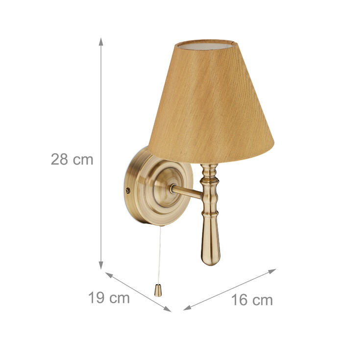Relaxdays Wandlampe mit Schirm
