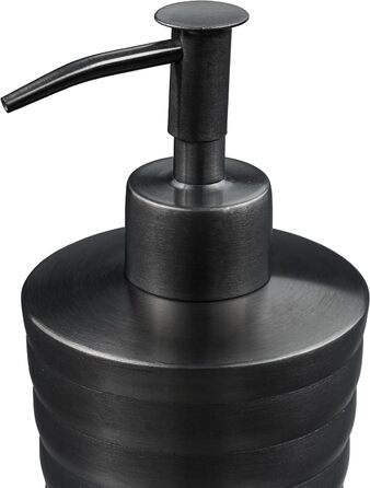 Relaxdays Badset, Edelstahl, modern, 5-tlg., Anthrazit