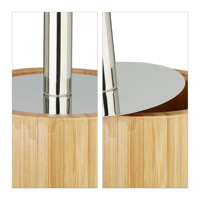 Relaxdays WC-Bürstenhalter Bambus