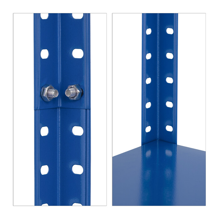 Relaxdays Blaues Schwerlastregal 2er Set