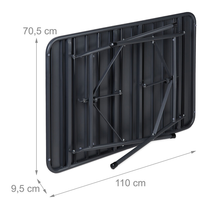 Relaxdays Gartentisch klappbar Metall