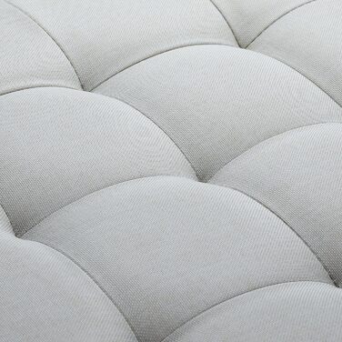 Relaxdays Sitzhocker mit Stauraum L, Fußhocker mit Deckel, 43x45x45 cm, Creme