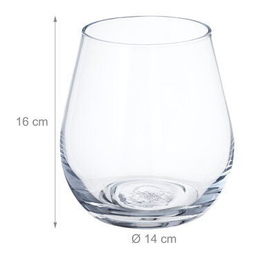 Relaxdays Blumenvase aus Glas