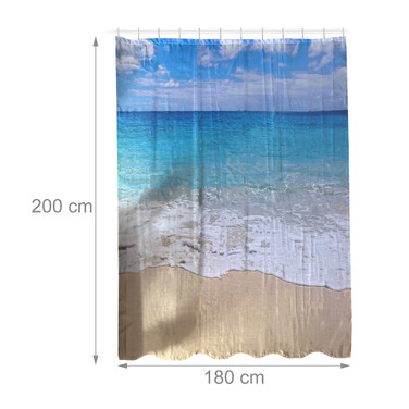 Relaxdays Duschvorhang 180x200 cm mit Motiv
