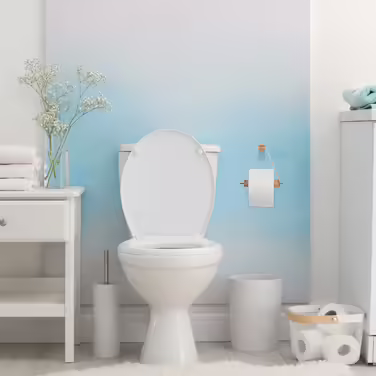 Relaxdays Toilettenpapierhalter Holz mit Band