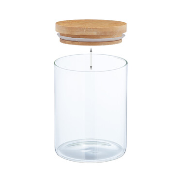 Relaxdays 4er Set Vorratsgläser mit Deckel 750 ml