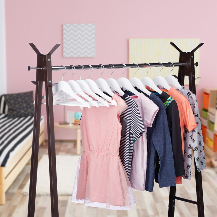 Relaxdays Kinderkleiderbügel aus Holz 30er Set