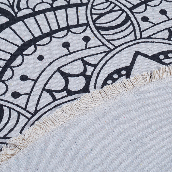 Relaxdays Runder Teppich im Mandala-Design