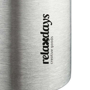 Relaxdays Thermobecher Edelstahl 400ml