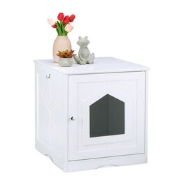 Relaxdays Katzenschrank weiß