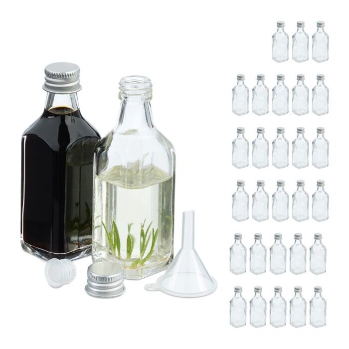 Relaxdays Kleine Flaschen im Set 50 ml