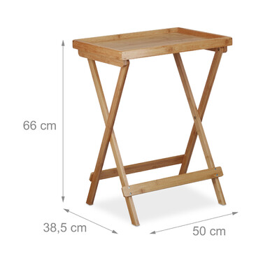 Relaxdays Tabletttisch Bambus