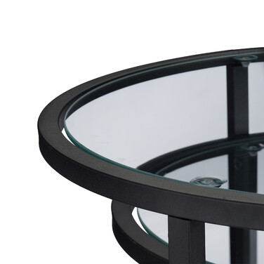 Relaxdays Beistelltische 2er Set Glas