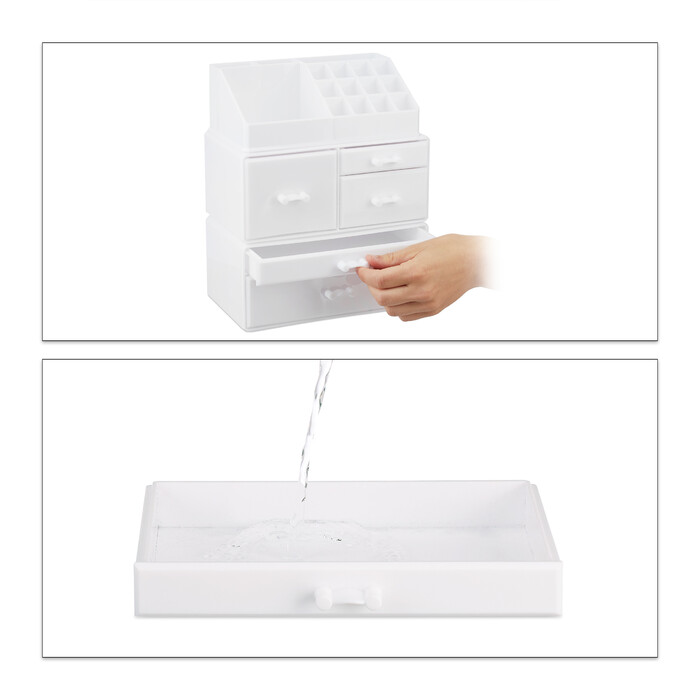 Relaxdays Acryl Make Up Organizer mit 21 Fächern