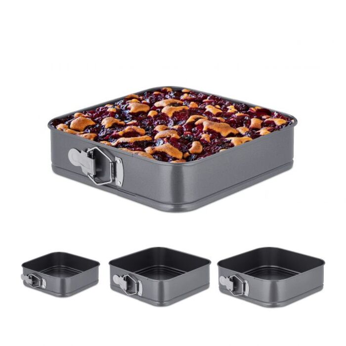 Relaxdays Springform 4er Set quadratisch