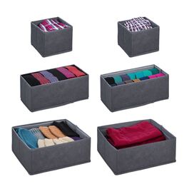 Relaxdays Schubladen Organizer 6er Set