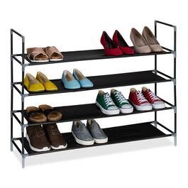 Relaxdays Schuhregal mit Stoffebenen 1 m