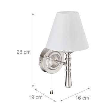Relaxdays Wandlampe mit Schirm