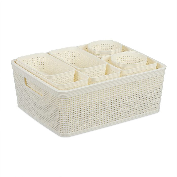 Relaxdays Schubladen Organizer im 10-tlg. Set