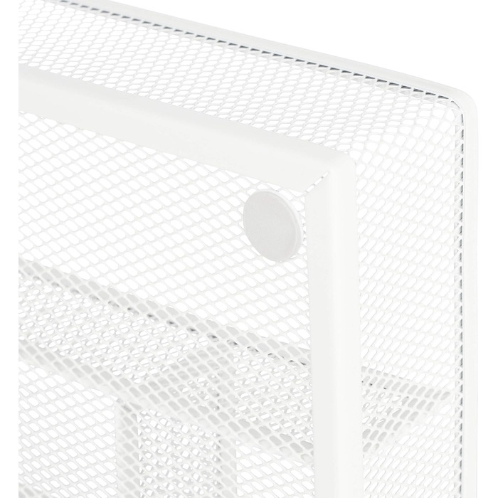 Relaxdays Besteckkasten Metall, Schubladenorganizer, 6 Fächer, HBT 5,5 x 29 x 41 cm, weiß