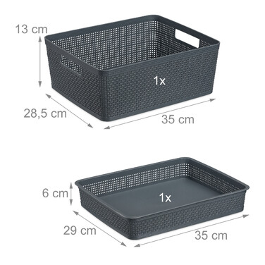 Relaxdays Schubladen Organizer im 10-tlg. Set