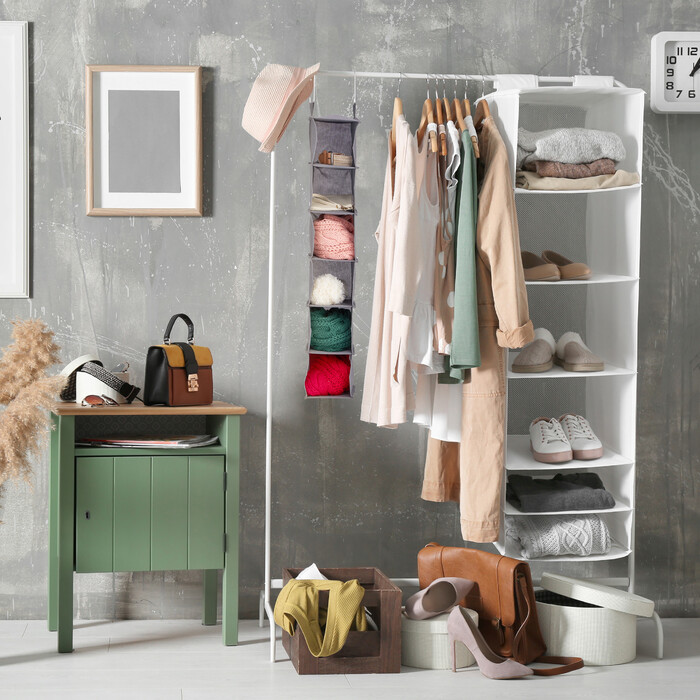 Relaxdays Hängeregal Kleiderschrank schmal