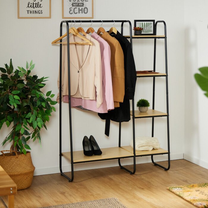 Relaxdays Garderobe mit Regal
