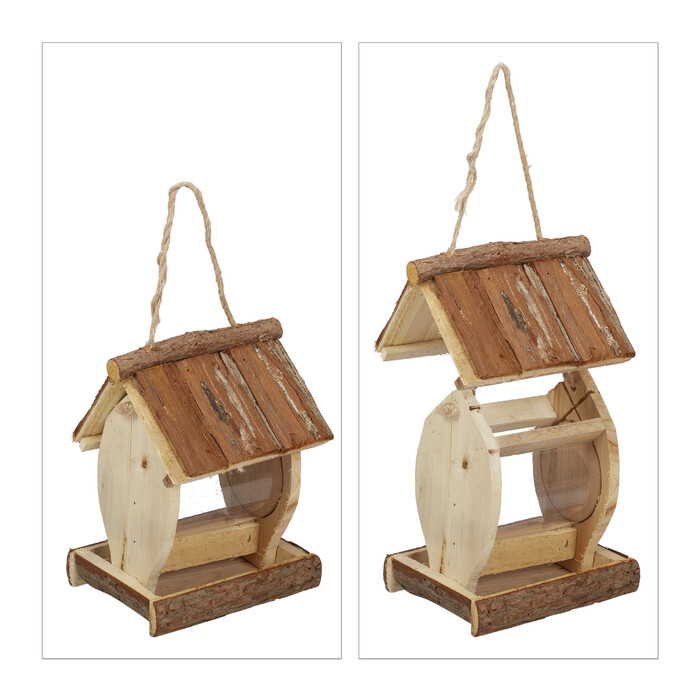 Relaxdays Vogelfutterhaus zum Aufhängen