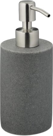 Relaxdays Seifenspender, 180 ml, nachfüllbar, (Grau)