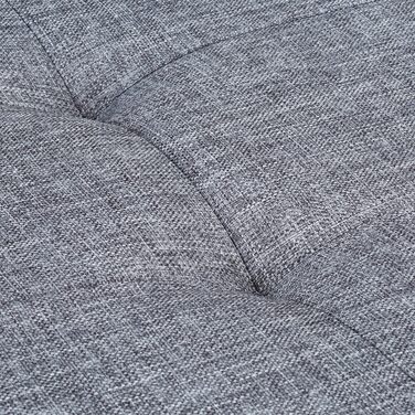 Relaxdays Faltbare Sitzbank XXL, Sitzcube mit Stauraum, Leinen, 38x114x38 cm, Dunkelgrau