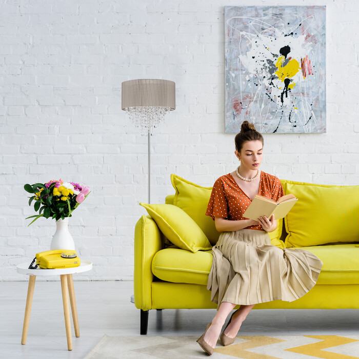 Relaxdays Stehlampe Organza Kristall