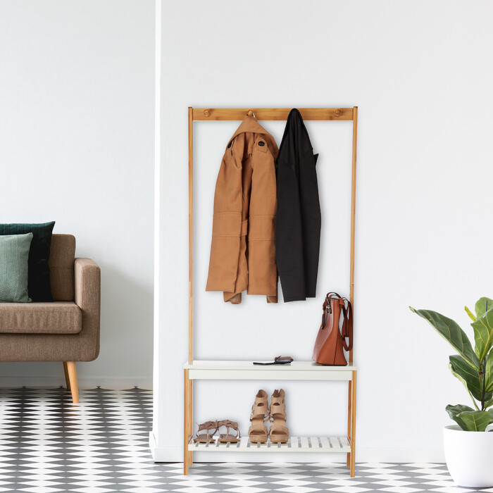 Relaxdays Garderobenständer mit Schuhregal