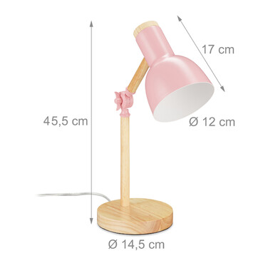Relaxdays Schreibtischlampe Holz verstellbar