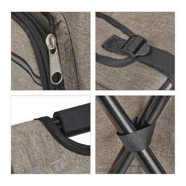 Relaxdays Klappbarer Campinghocker mit Tasche